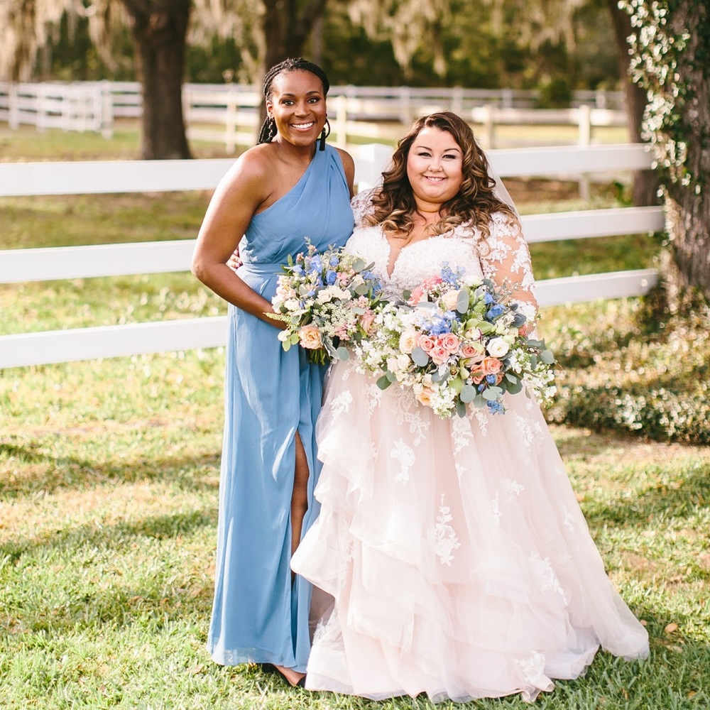 David’s Bridal One-Shoulder Bridesmaid Dress